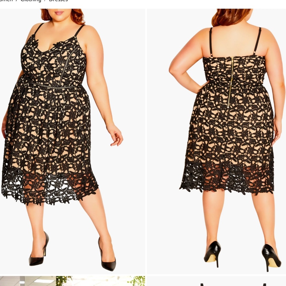 City Chic So Fancy Lace Midi Dress